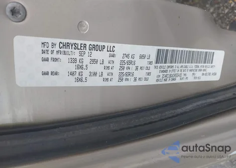 2013 Chrysler Town & Country Touring z USA, uszkodzony, nr VIN 2C4RC1BGXDR555435